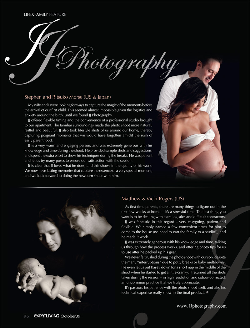 Featured in Expat living  JJ Photography In The Press elfeature
